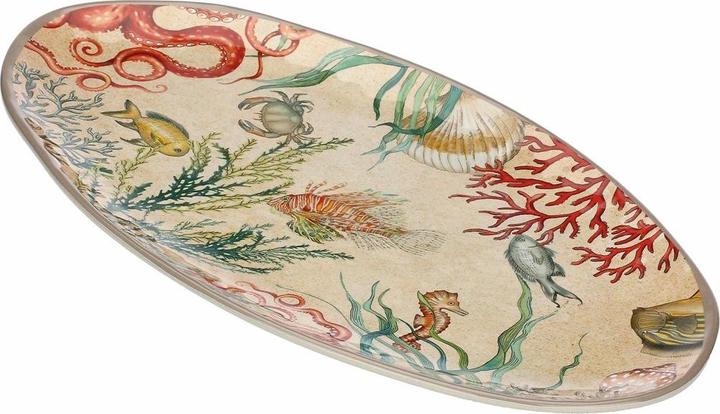 Natec Sea Life Melamin Oval Tablett - 52 x 30 cm
