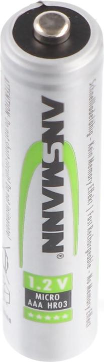 Actual product image Ansmann NiMH HR03 Sol (2 pcs., AAA, 550 mAh, Battery + charger)