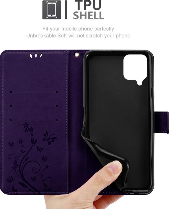 Productafbeelding Cadorabo Bloemen Boekomslag (Samsung Galaxy A12)