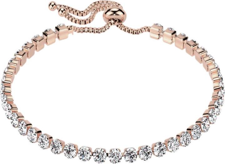 Image du produit Star Piercing Chaîne ajustable rose doré avec cristaux argentés (Acier chirurgical 316L)