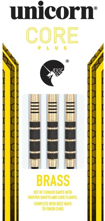 Image du produit Unicorn Fléchettes S/T Core Plus Win-Blk/Gld Brass - 19G (19 g)