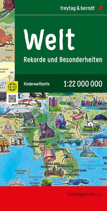 Produktbild Weltkarte für Kinder, 1:20.000.000, gefaltet, freytag & berndt