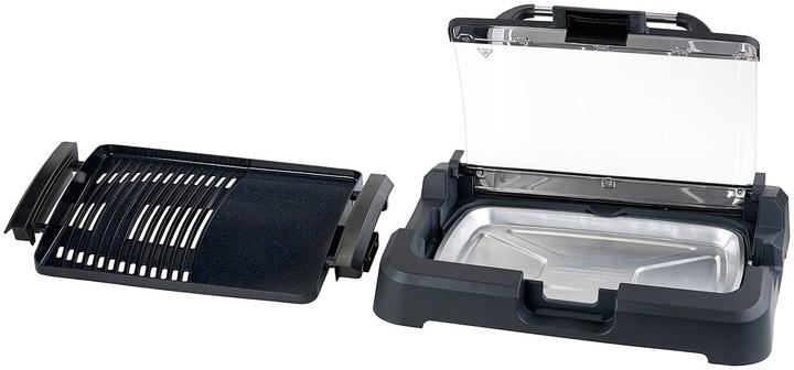Produktbild Rosenstein & Söhne XL-Tischgrill mit Glasdeckel & Keramik-beschichteter Grillplatte