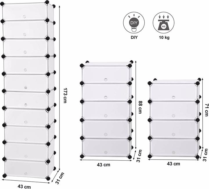Image du produit Songmics Quadro (43 x 31 x 173 cm)
