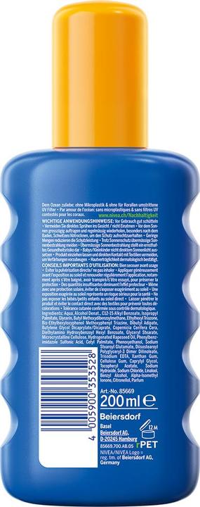 Produktbild NIVEA Sun Protect & Moisture Sonnenspray (Sonnenspray, SPF 50+, 200 ml, 237 g)