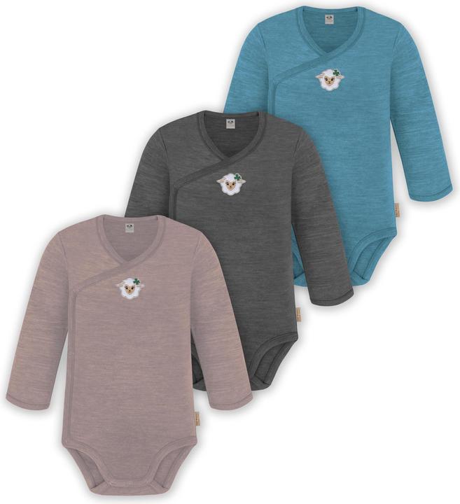 Immagine prodotto Normani Confezione da 3 pezzi di body a maniche lunghe in merino per bambino e bambina - 9355 (44)