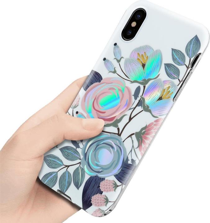 Immagine prodotto Cadorabo IMD TPU Colorful Flowers & Leaves Cover (Apple iPhone XS Max)