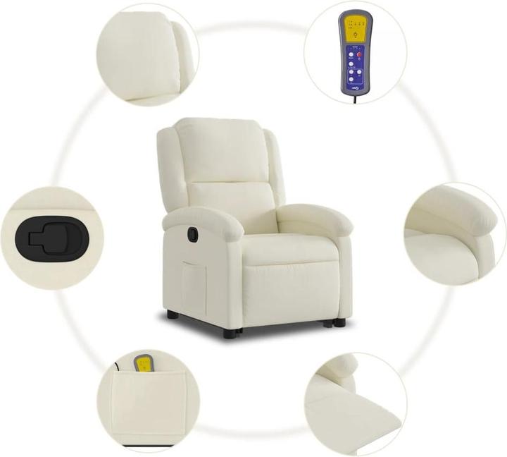 Actual product image VidaXL Massage chair with stand-up aid velvet