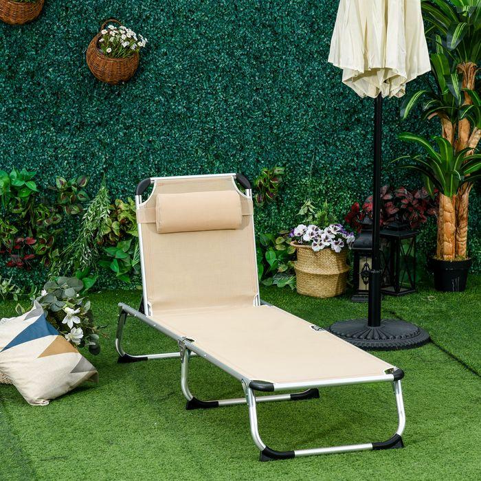 Immagine prodotto Swisshandel24 Sonnenliege Gartenliege Alu Stoffliege Relaxliege 5-fach verstellbar faltbar ergonomisch Netzstoff B (165 cm)