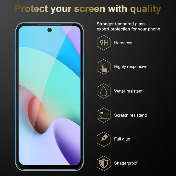 Actual product image Cadorabo Full screen display protection glass (3 Piece, Xiaomi Redmi Note 11, Xiaomi Redmi 10)