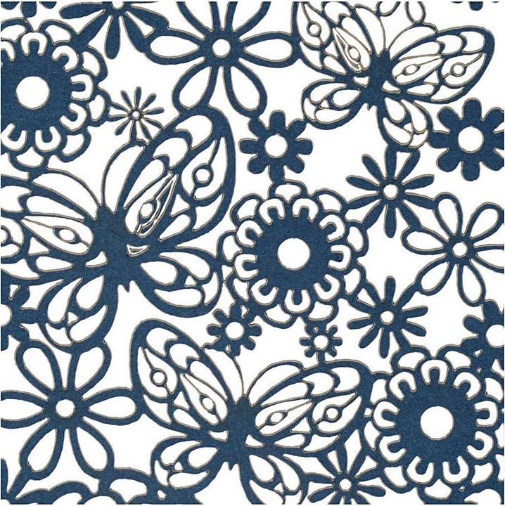Produktbild Creativ Company Gemusterter Karton Blau, 10 Stk. (200 g/m², 10 x)