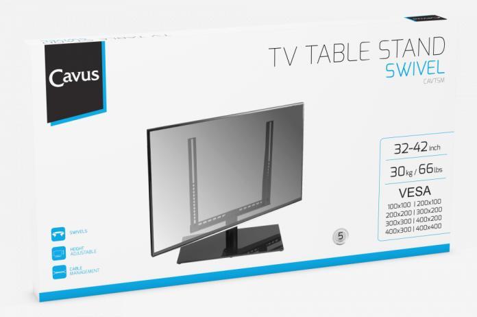 Actual product image Cavus rotatable TV stand - 32"- 42" - Vesa max. 400x400 (Universal, 42", 30 kg)