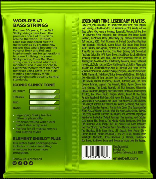 Valeurs nutritives et ingrédients Ernie Ball Regular Slinky 5-String (5 x, Basse électrique, 0.13")