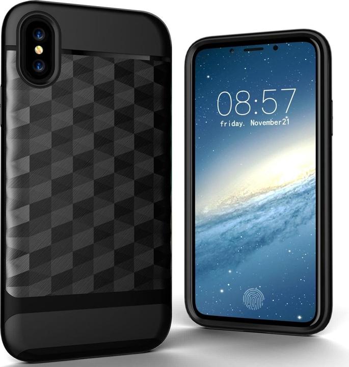 Produktbild König Design Apple iPhone X Hülle Case Handy Cover Schutz Tasche Schutzhülle Bumper Schwarz (Apple iPhone X)