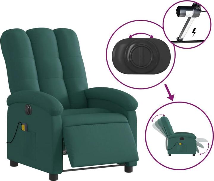 Actual product image VidaXL Massage chair electric fabric
