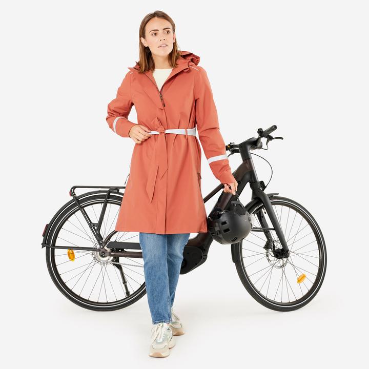 Image du produit Btwin Regentrenchcoat City 940 imperméable femme terracotta (M)