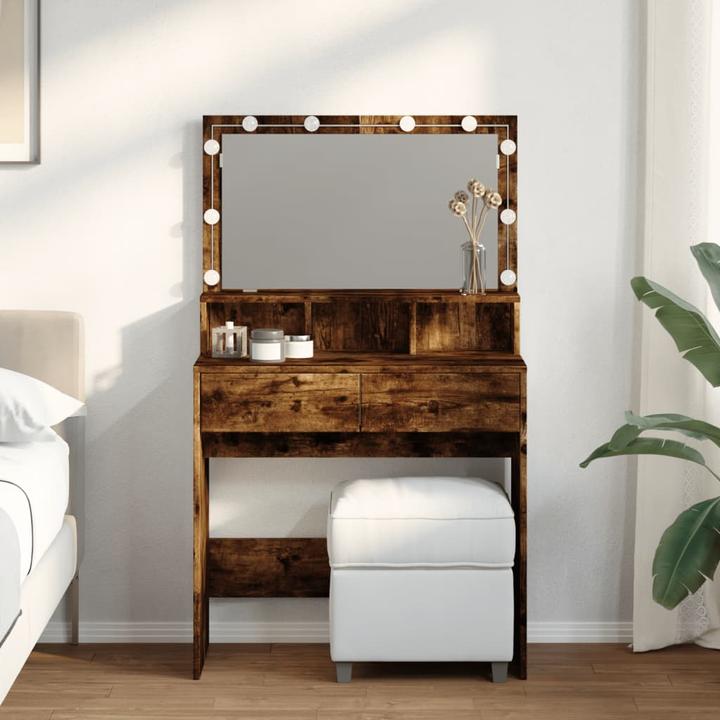 Actual product image VidaXL Dressing table with LED lighting (80 x 41 x 134.5 cm)
