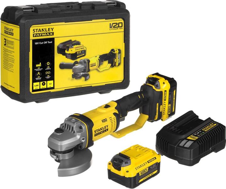 Actual product image Stanley angle grinder 125mm 18V V20 2x4,0Ah SFMCG400M2K (125 mm)
