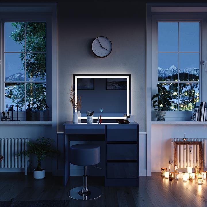 Actual product image Vicco Sherry with stool and lighting (90 x 75 x 40 cm)