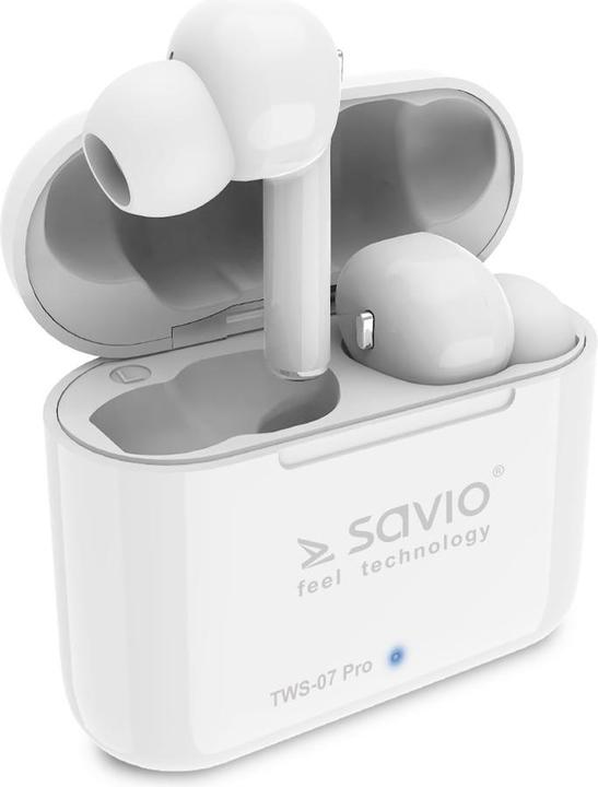Image du produit Savio TWS-07 PRO Ecouteurs sans fil Bluetooth Casque blanc (4 h, Sans fil)