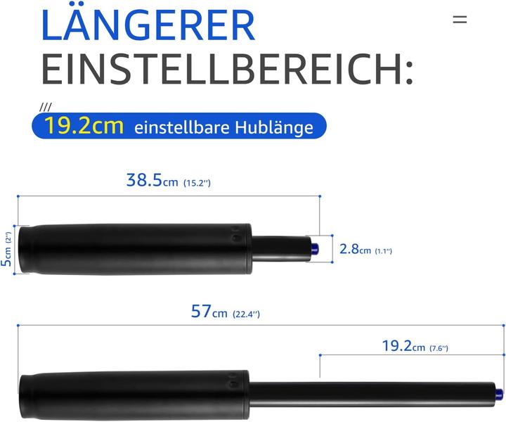 Immagine prodotto Mastery Mart Gasdruckfeder für Bürostühle