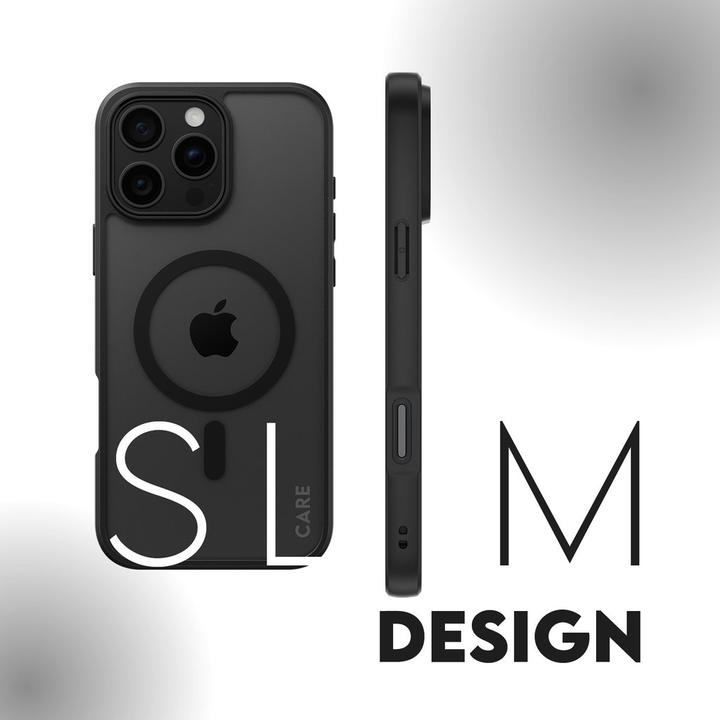 Actual product image PanzerGlass CARE by ® Flagship Case Transparent Urban Combat w. Black Frame & MagSafe iPhone '24 6.9" (Apple iPhone 16 Pro Max)