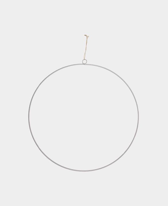 Actual product image Halbach Deco metal ring silver grey, wire ring
