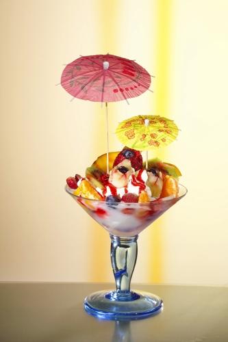 Actual product image Papstar Deco Pickers Assorted Colours Ice Cream Umbrella Ice Cream Umbrella