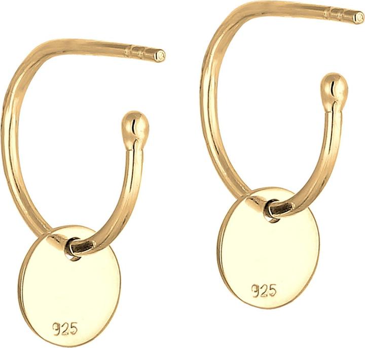 Image du produit Elli Creolen mit Stecker und Plättchen Design (Argent Sterling)