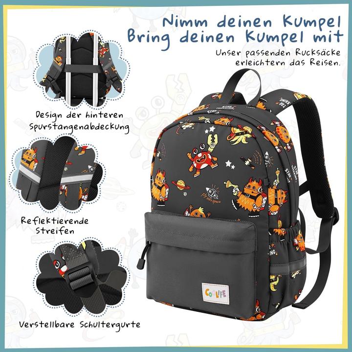 Immagine prodotto Coolife Kinderkoffer-Set mit Rucksack (Bagaglio a mano (fino a 50 litri))