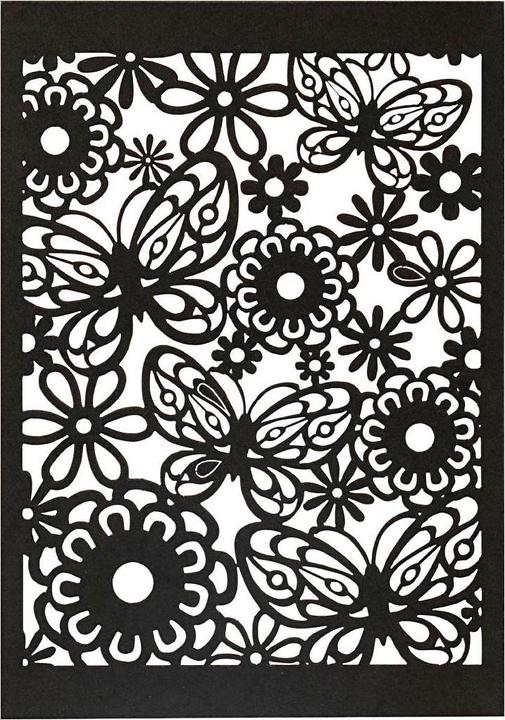 Immagine prodotto Creativ Company Cartoncino nero a fantasia, 10 pezzi. (200 g/m², 10 x)