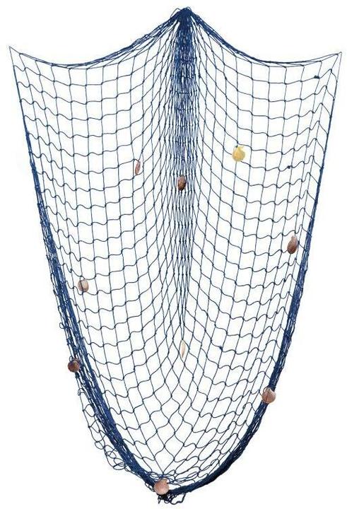 Image du produit Dekomat AG Aufhänger Fischernetz mit Muscheln, Blau, 150 cm