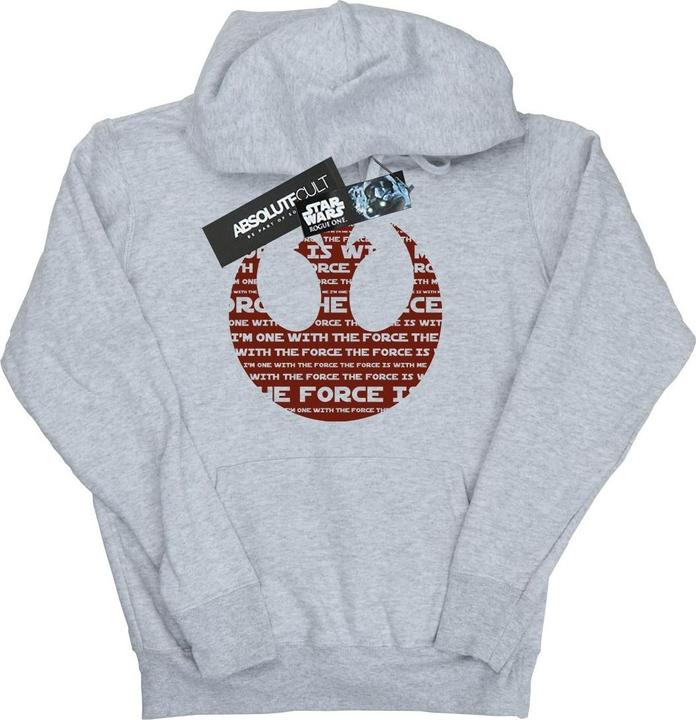 Star Wars Rogue One I'm One With The Force Alliance Emblem Red Kapuzenpullover (L)