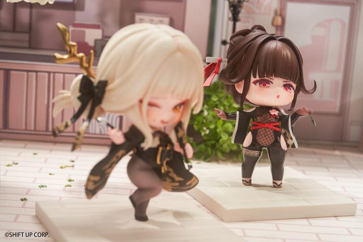 Actual product image Hobby Sakura Goddess of Victory: Nikke SAC Series Mini-Figures 6-Pack Chibi 10 cm