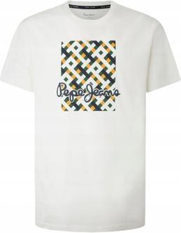 PEPE JEANS HERREN T-SHIRT WARREN FUTURE ECRU PM509118 803 L