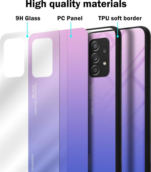 Actual product image Cadorabo TPU 2 colors glass envelope (Samsung Galaxy A52, Samsung Galaxy A52 5G, Samsung Galaxy A52s 5G)