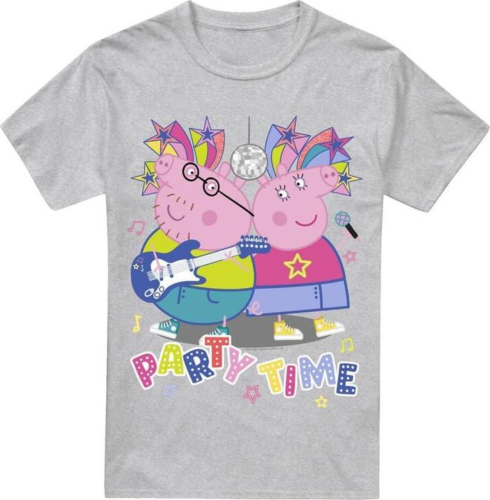 Actual product image Peppa Pig Mens Party Time Mummy Pig Daddy pig T-Shirt (S)