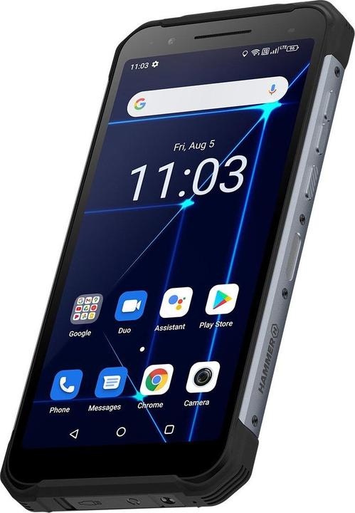 Actual product image Hammer Construction (128 GB, Black, Silver, 6", SIM + eSIM, 16 Mpx, 4G)