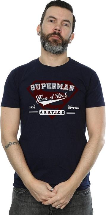 Actual product image Superman Mens Man Of Steel Cotton T-Shirt (3XL)