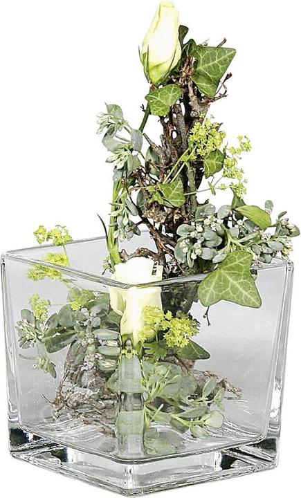 Produktbild Sandra Rich Vase Würfel Glas 14x14x14cm klar (1 x, 14 x 14 x 14 cm, 1 l)