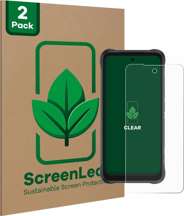 Actual product image ScreenLeaf Protective film sustainable screen protector screen protector film clear transparent (2 Piece, Umidigi Bison GT2 Pro)