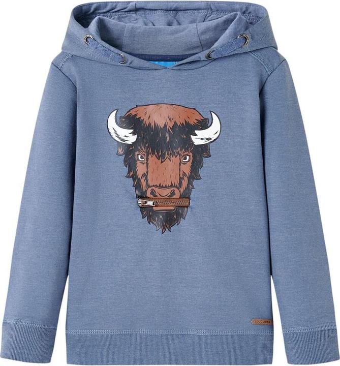 Produktbild VidaXL Kinder-Kapuzenpullover Blau Melange 104,Material: 95 (104)