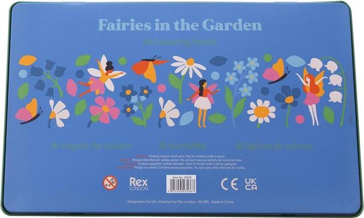 Immagine prodotto Rex London scatola di 36 matite colorate fairies in the garden (Rosso, Verde, Nero, Bianco, Giallo, Blu, 36 x)