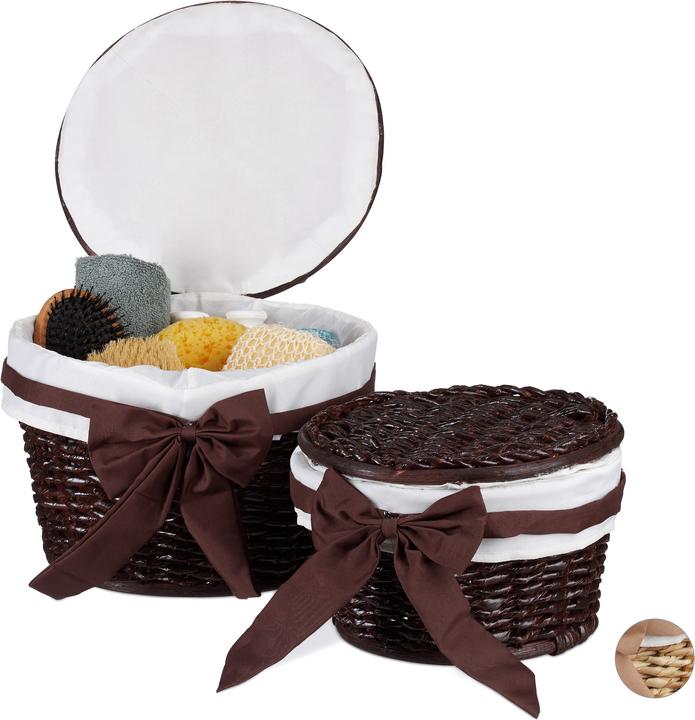 Produktbild Relaxdays Badkörbchen (2 x, 31 x 31 x 22 cm)