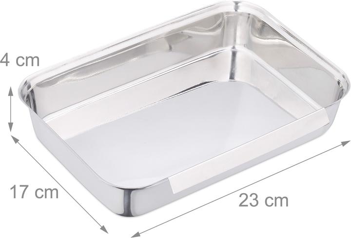 Actual product image Relaxdays Breading Trays Stainless Steel, Batter Station