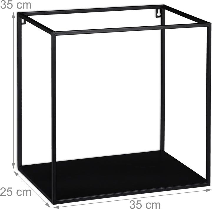Image du produit Relaxdays Étagère murale cube, en métal (35 x 25 x 35 cm)