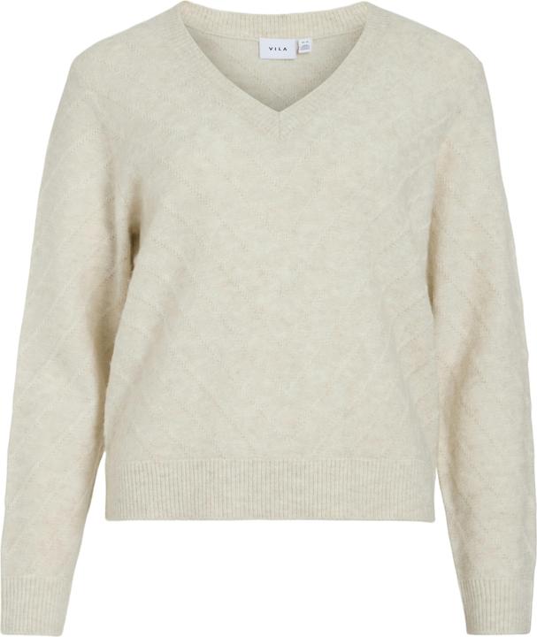 Vila V-Ausschnitt Strickpullover (M)
