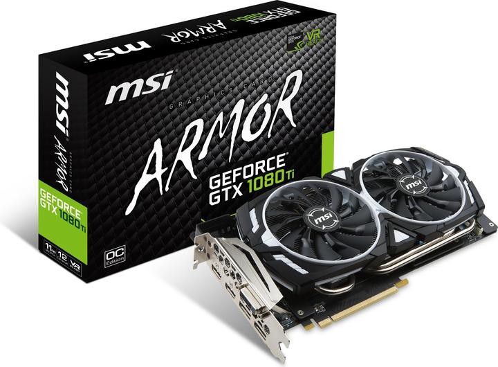 Produktbild MSI GeForce GTX 1080 Ti ARMOR OC (11 GB)