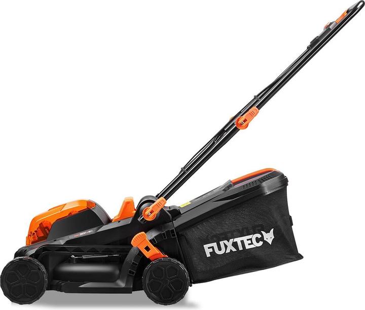 Immagine prodotto Fuxtec Tosaerba a batteria da 40V FX-E1RM20 SET con 2 batterie da 2Ah, caricatore doppio da 2,4A (Batteria ricaricabile)