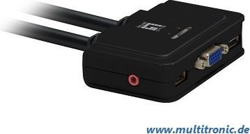 Actual product image LevelOne KVM-0223, 2-Port KVM Switch, VGA, Audio, USB
